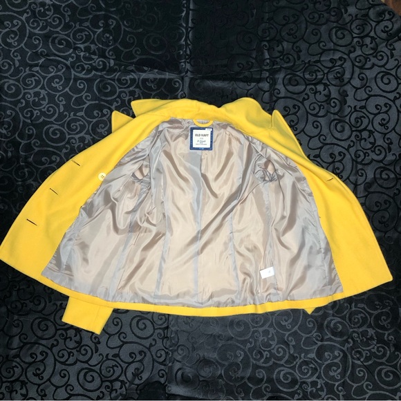 Old Navy Yellow Double Breasted Short Wool Peacoat - Picture 11 of 14